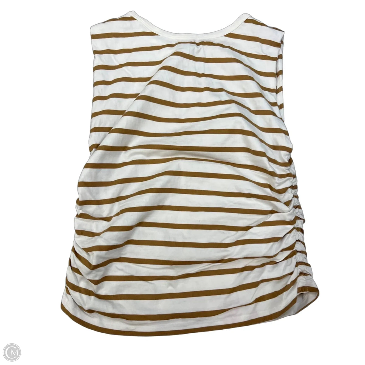 Top Sleeveless By Loft In Striped Pattern, Size: L