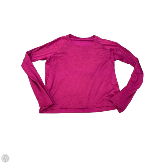 Athletic Top Long Sleeve Crewneck By Lululemon In Pink, Size: Xl