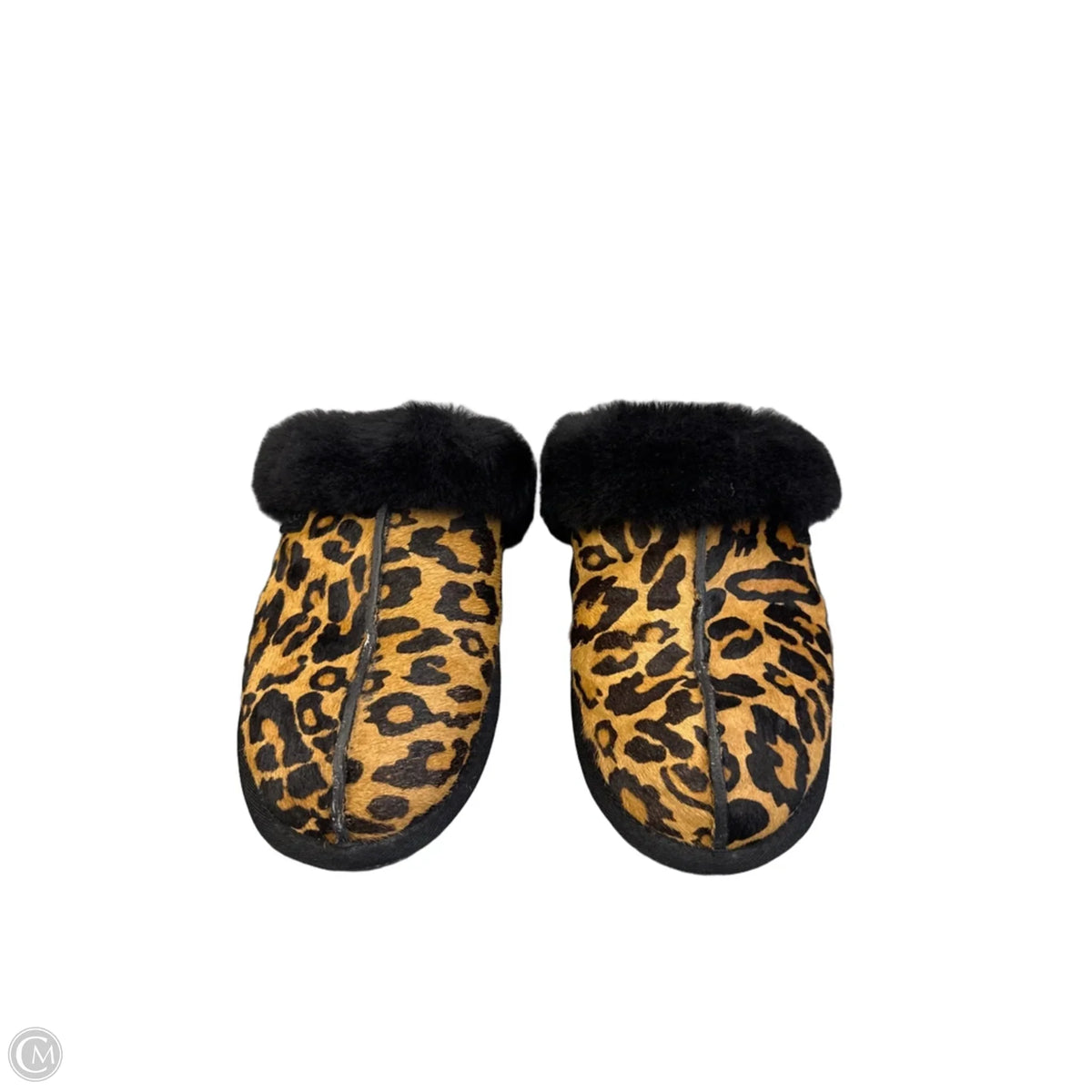 Slippers Designer By Ugg In Leopard Print, Size: 9