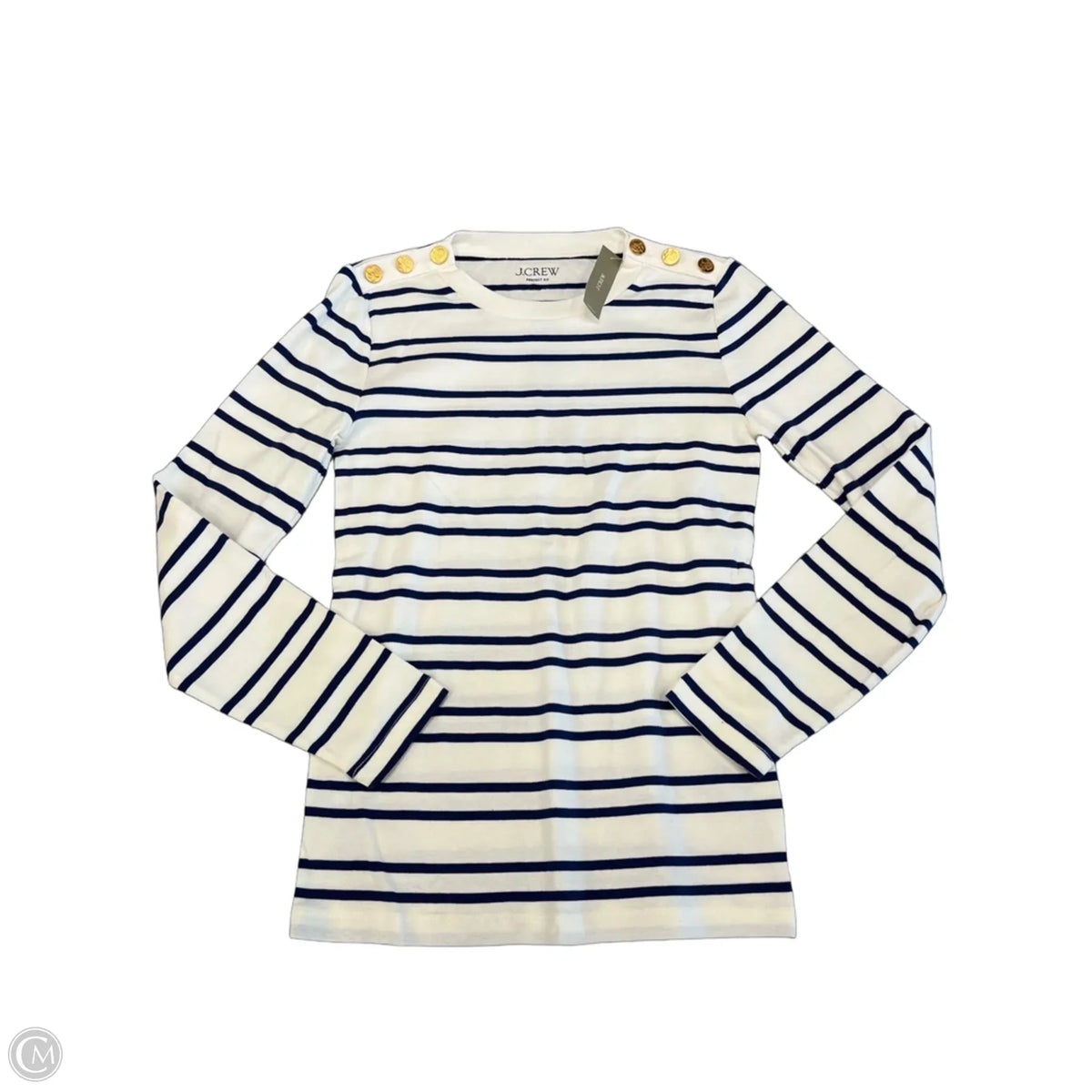 Top Long Sleeve By J. Crew In Striped Pattern, Size: M