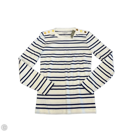 Top Long Sleeve By J. Crew In Striped Pattern, Size: M