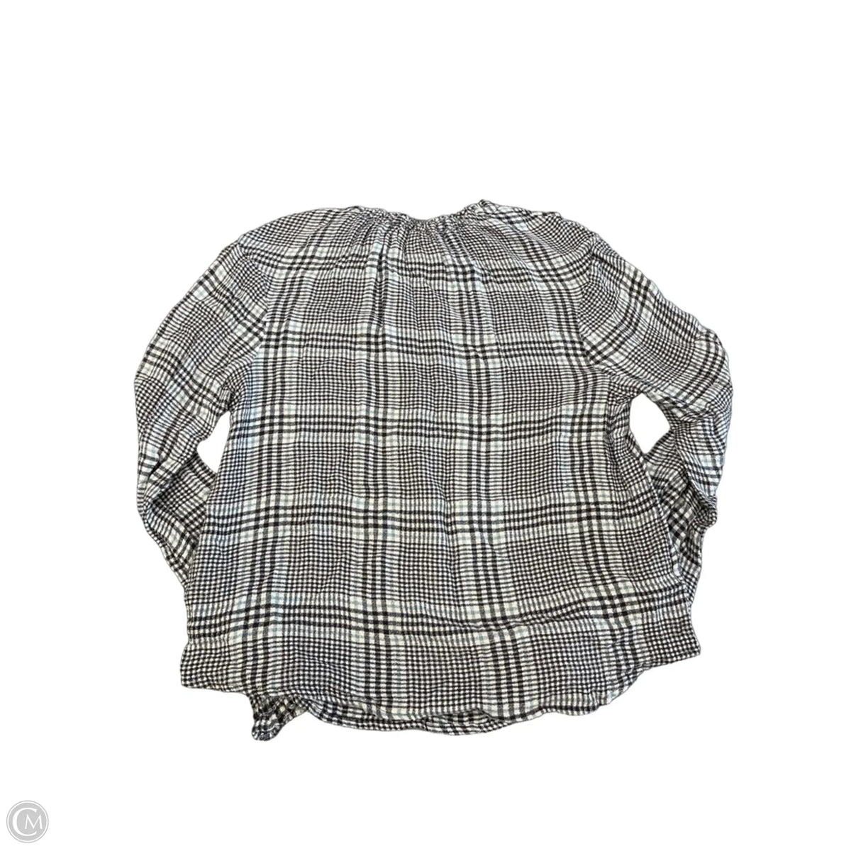 Blouse Long Sleeve By Cloth & Stone In Plaid Pattern, Size: S