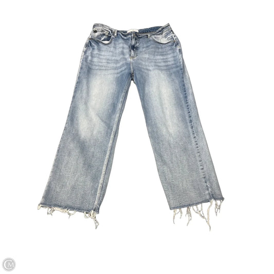 Jeans Wide Leg By Kancan In Blue Denim, Size: 14