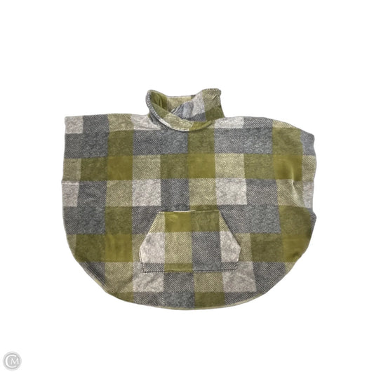Poncho By Clothes Mentor In Green & Grey, Size: Osfm