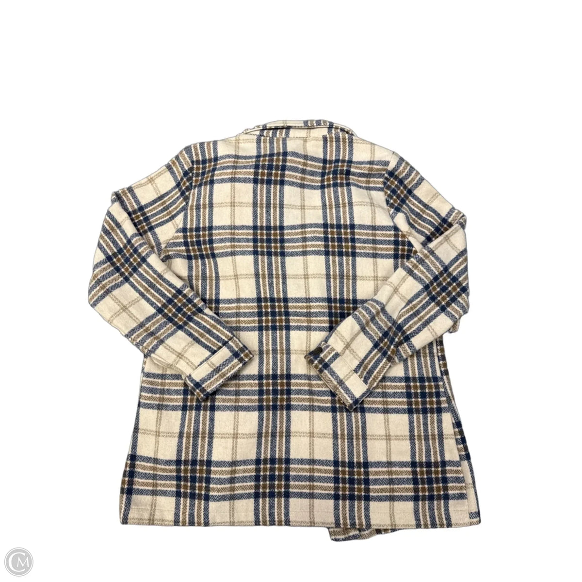 Top Long Sleeve By Ci Sono In Plaid Pattern, Size: L