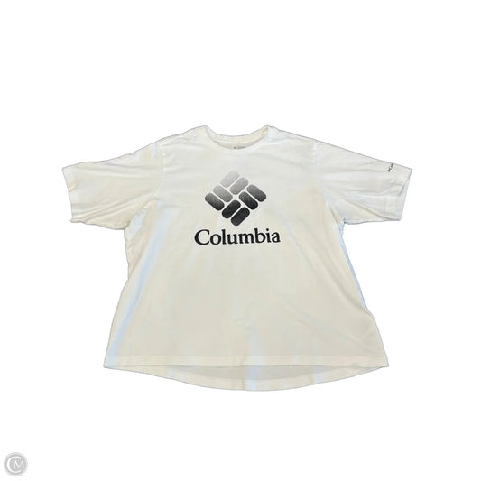 Athletic Top Short Sleeve By Columbia In White, Size: L