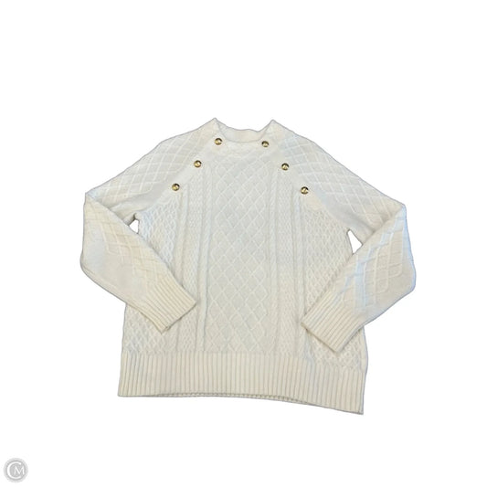 Sweater By Talbots In White, Size: M