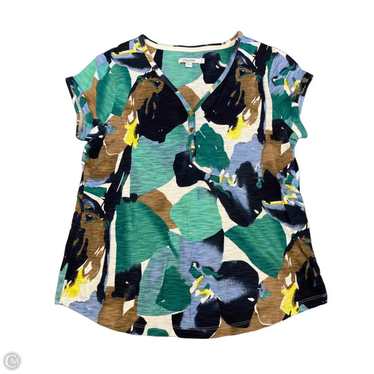 Top Short Sleeve By Chicos In Green, Size: S