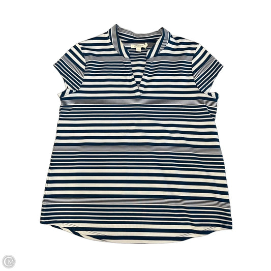 Top Short Sleeve By Chicos In Striped Pattern, Size: S