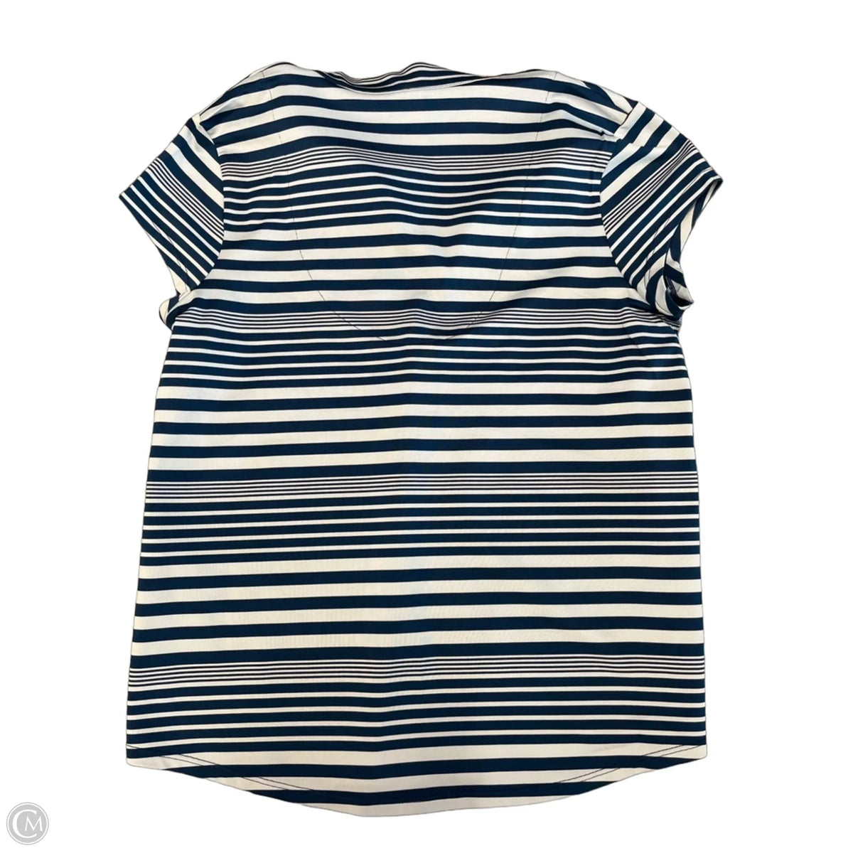 Top Short Sleeve By Chicos In Striped Pattern, Size: S