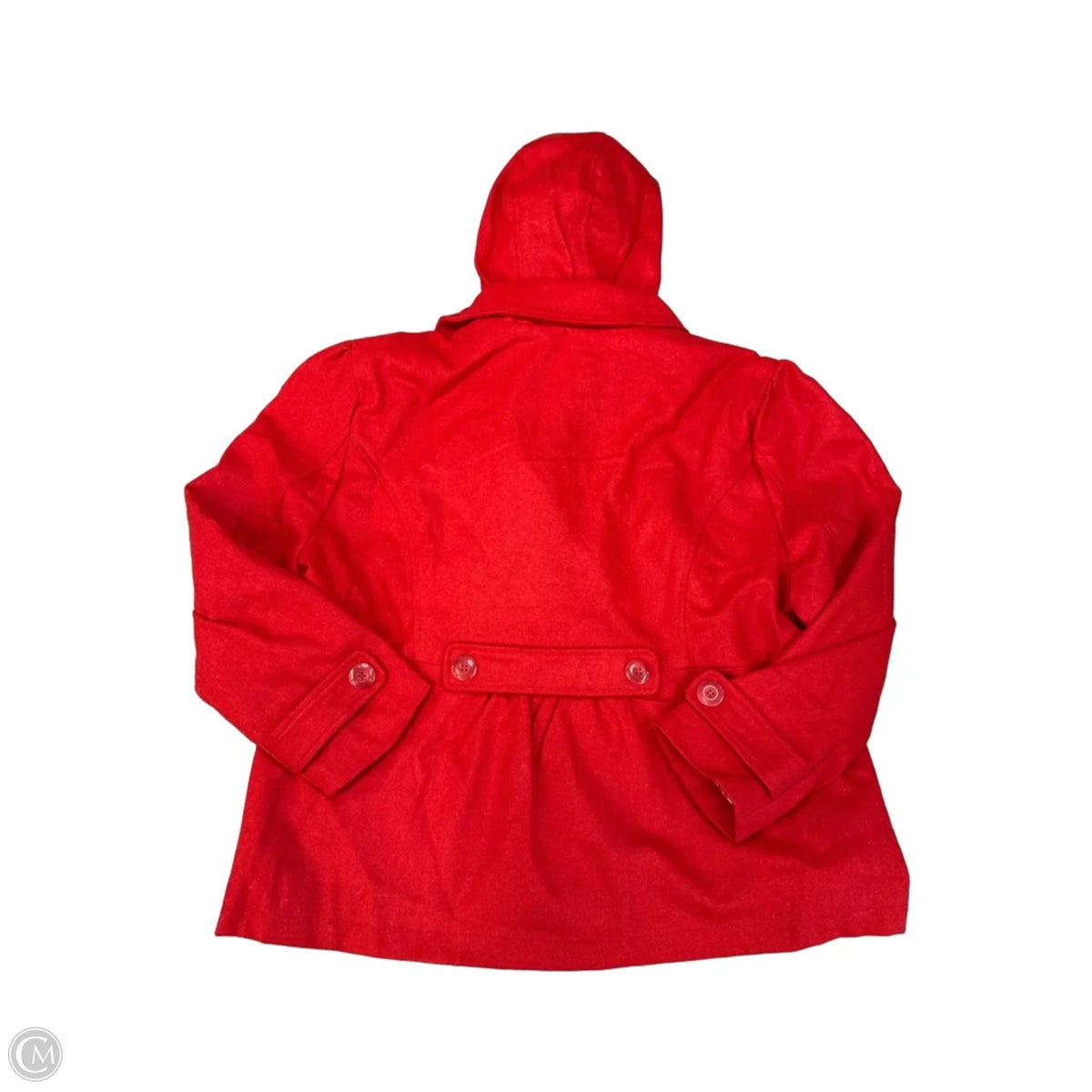 Coat Peacoat By Yoki In Red, Size: 3x