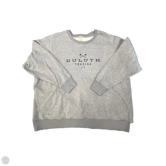 Sweatshirt Crewneck By Duluth Trading In Grey, Size: 3x