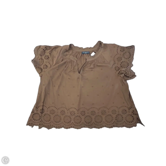 Blouse Short Sleeve By Lane Bryant In Brown, Size: 3x