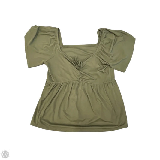 Top Short Sleeve By Cmf In Green, Size: 3x