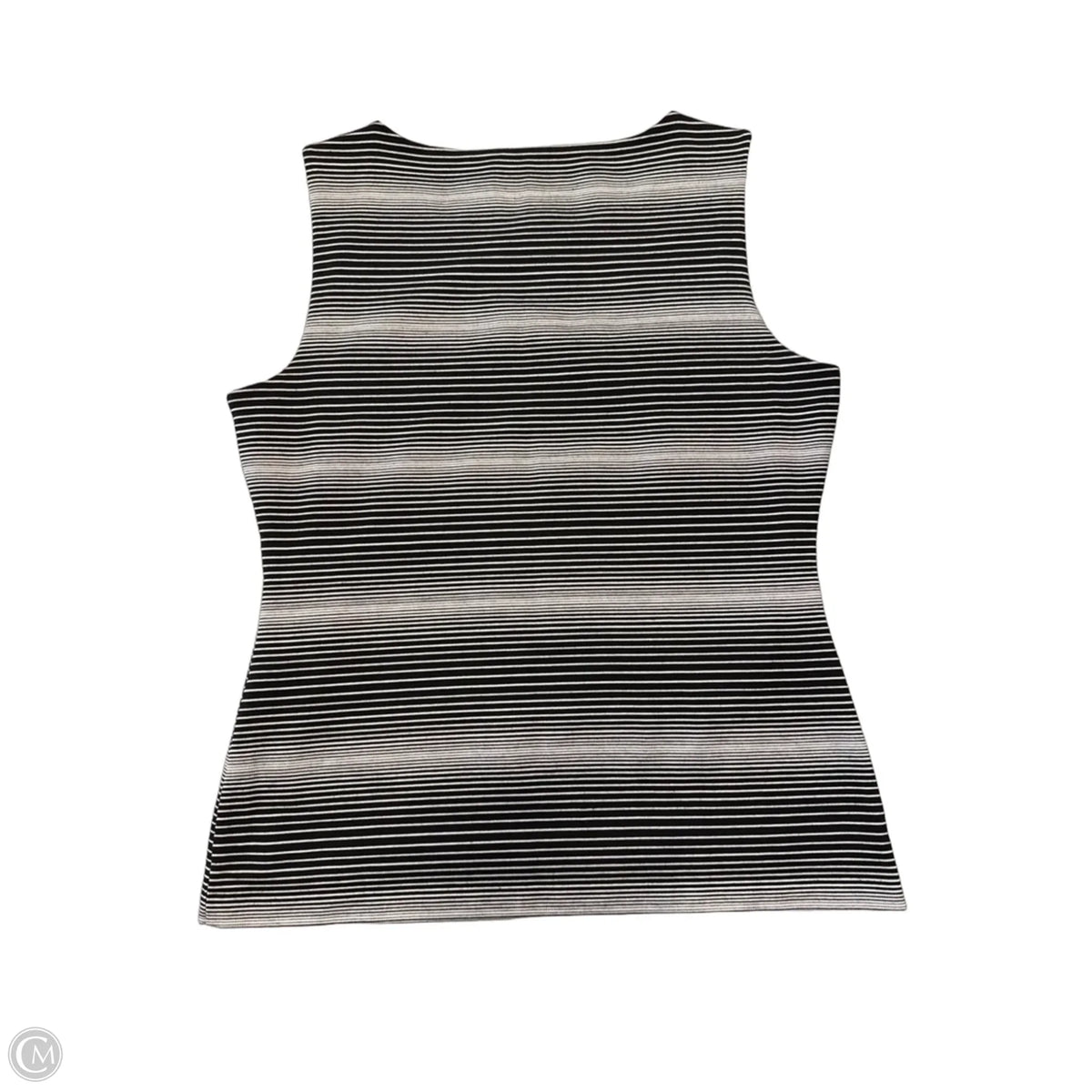 Top Sleeveless By Calvin Klein In Striped Pattern, Size: S