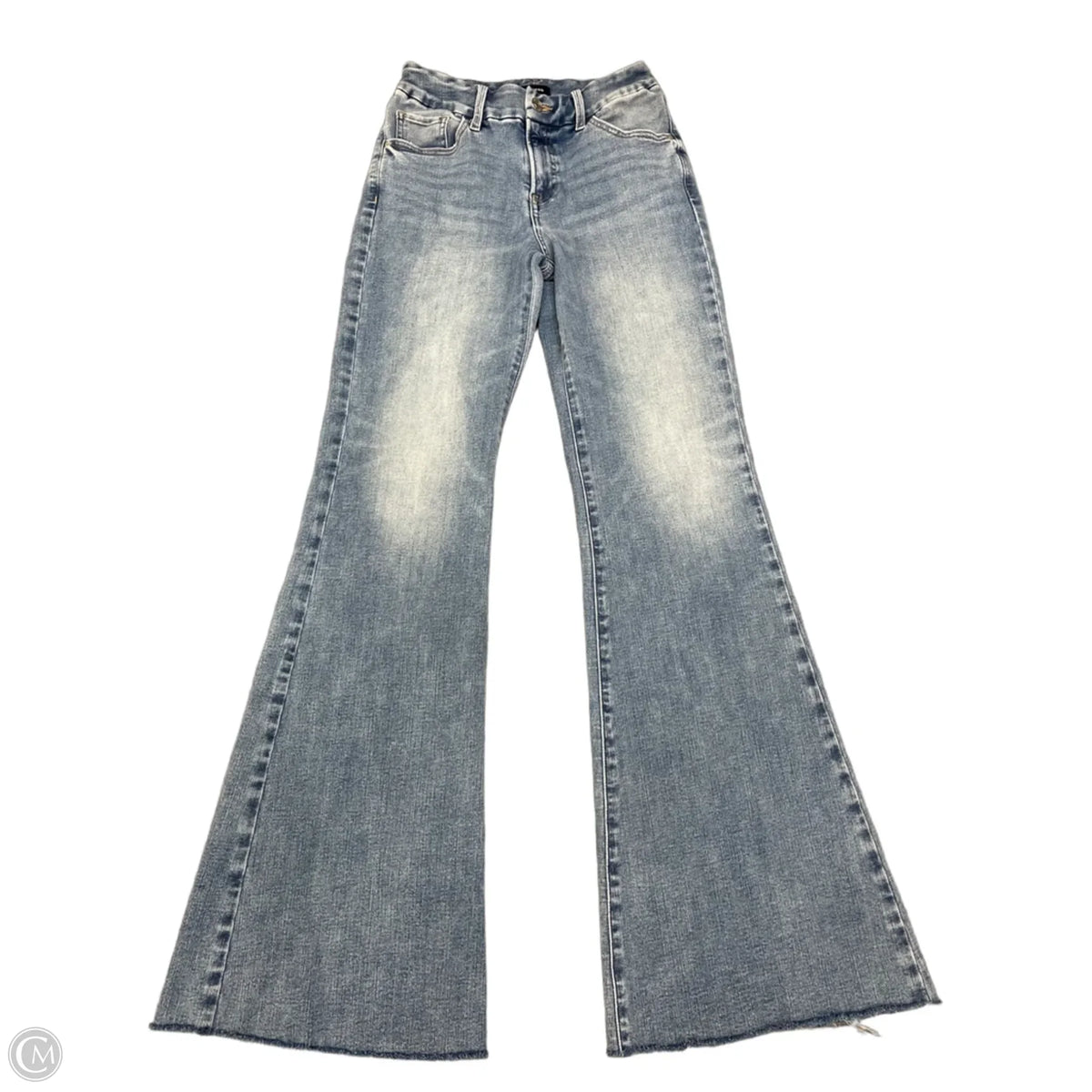 Jeans Flared By Express In Blue Denim, Size: 2