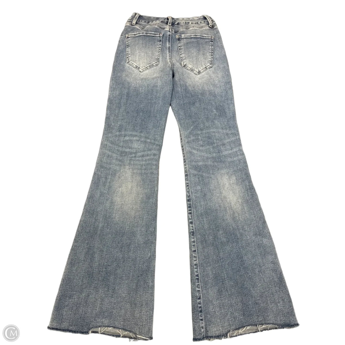 Jeans Flared By Express In Blue Denim, Size: 2