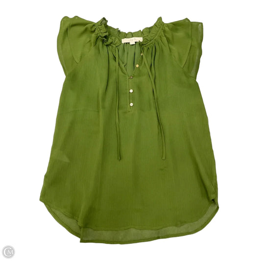 Blouse Sleeveless By Loft In Green, Size: Xs