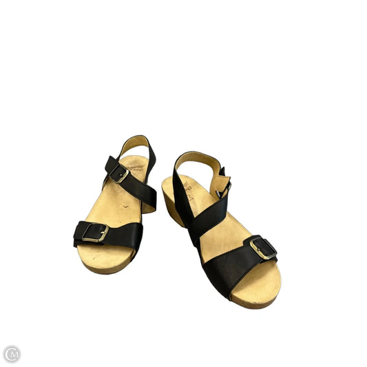 Sandals Heels Wedge By Dansko In Black, Size: 9
