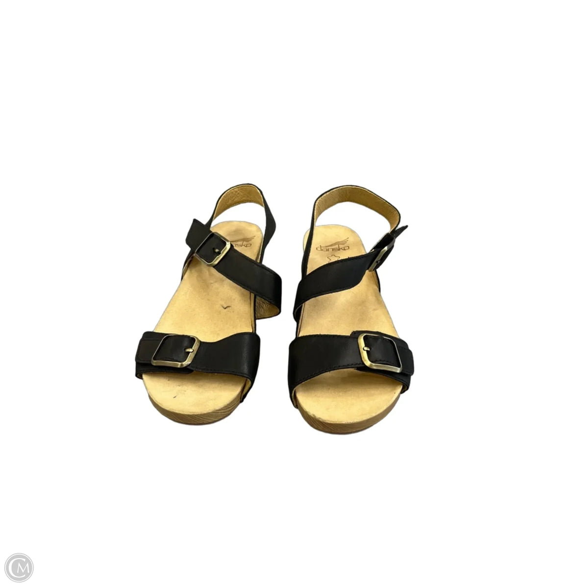 Sandals Heels Wedge By Dansko In Black, Size: 9