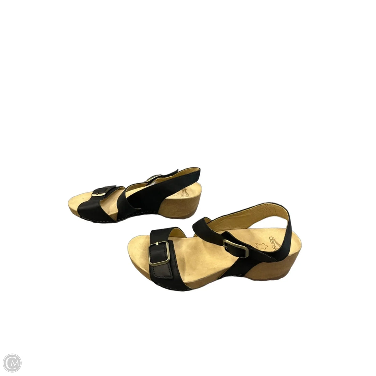 Sandals Heels Wedge By Dansko In Black, Size: 9