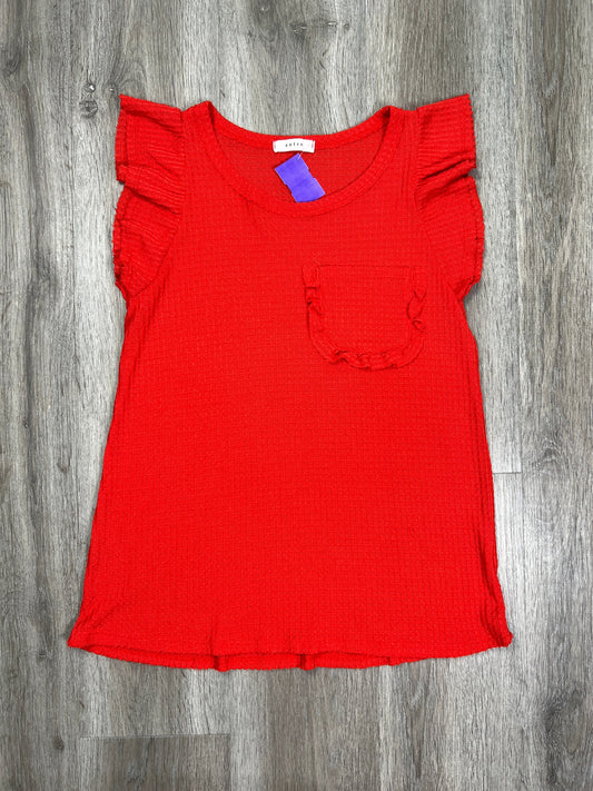 Red Top Short Sleeve Entro, Size S