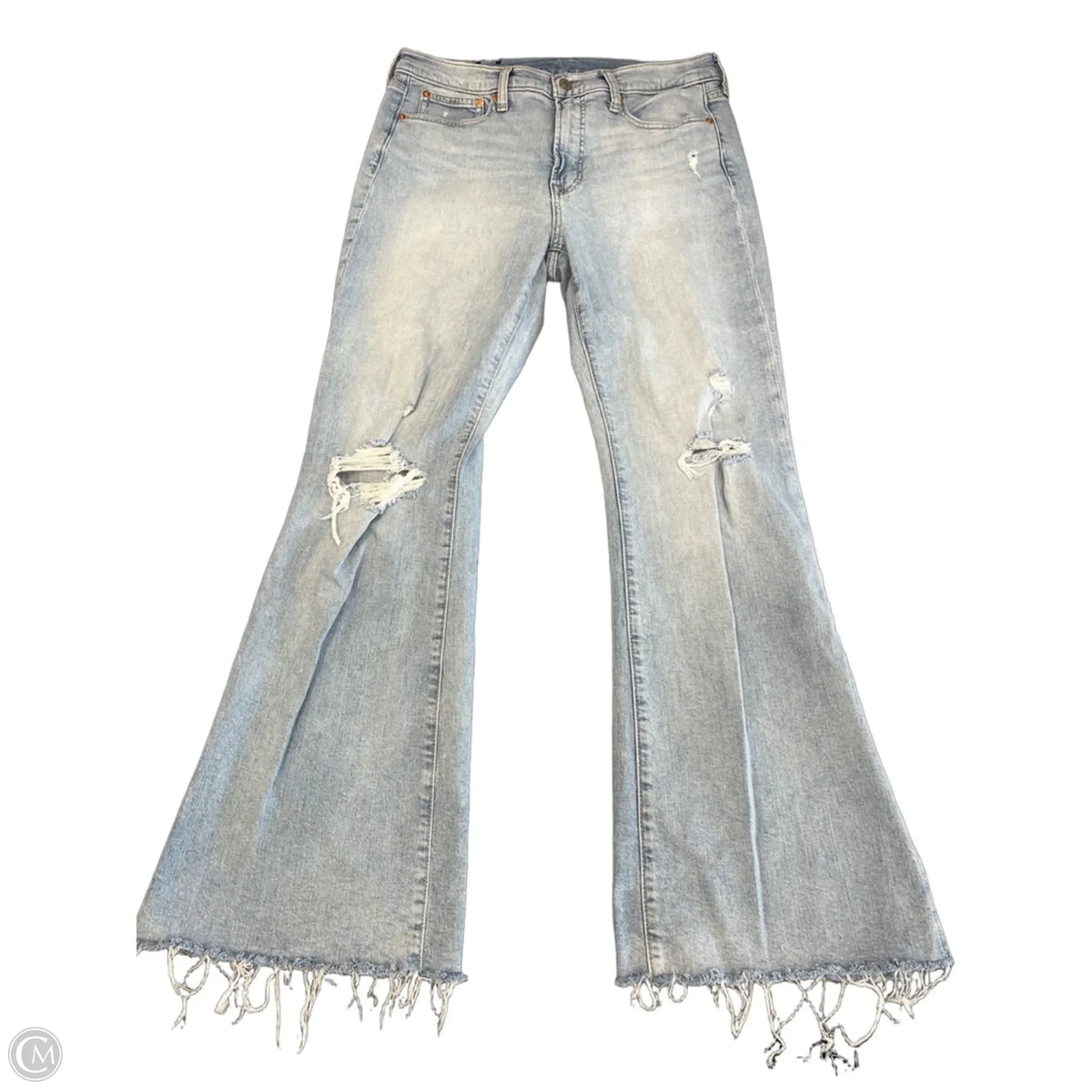 Jeans Flared By Gap In Blue Denim, Size: 14