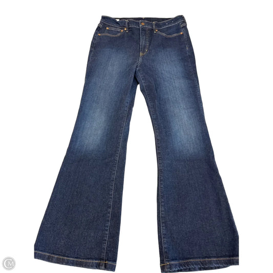 Jeans Flared By Gap In Blue Denim, Size: 14