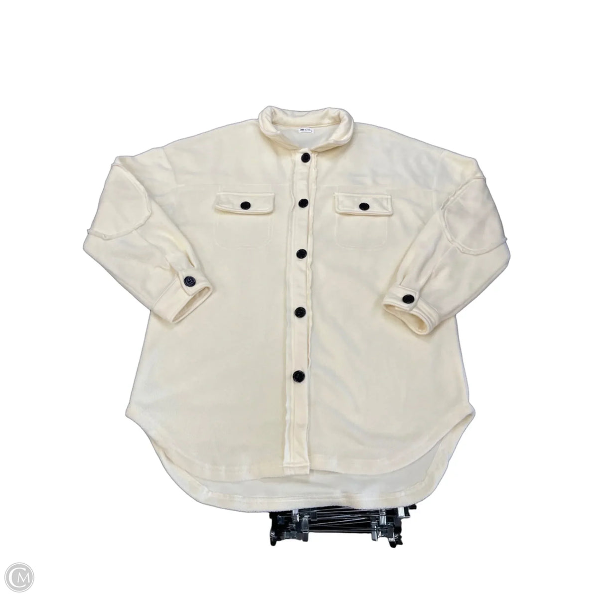 Athletic Jacket By Zyia In Ivory, Size: S