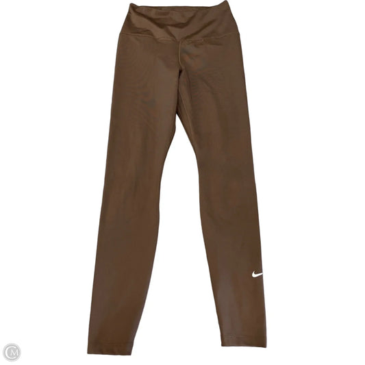 Athletic Leggings By Nike Apparel In Brown, Size: S