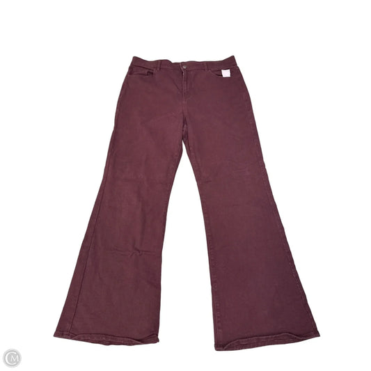 Jeans Flared By Loft In Purple Denim, Size: 14