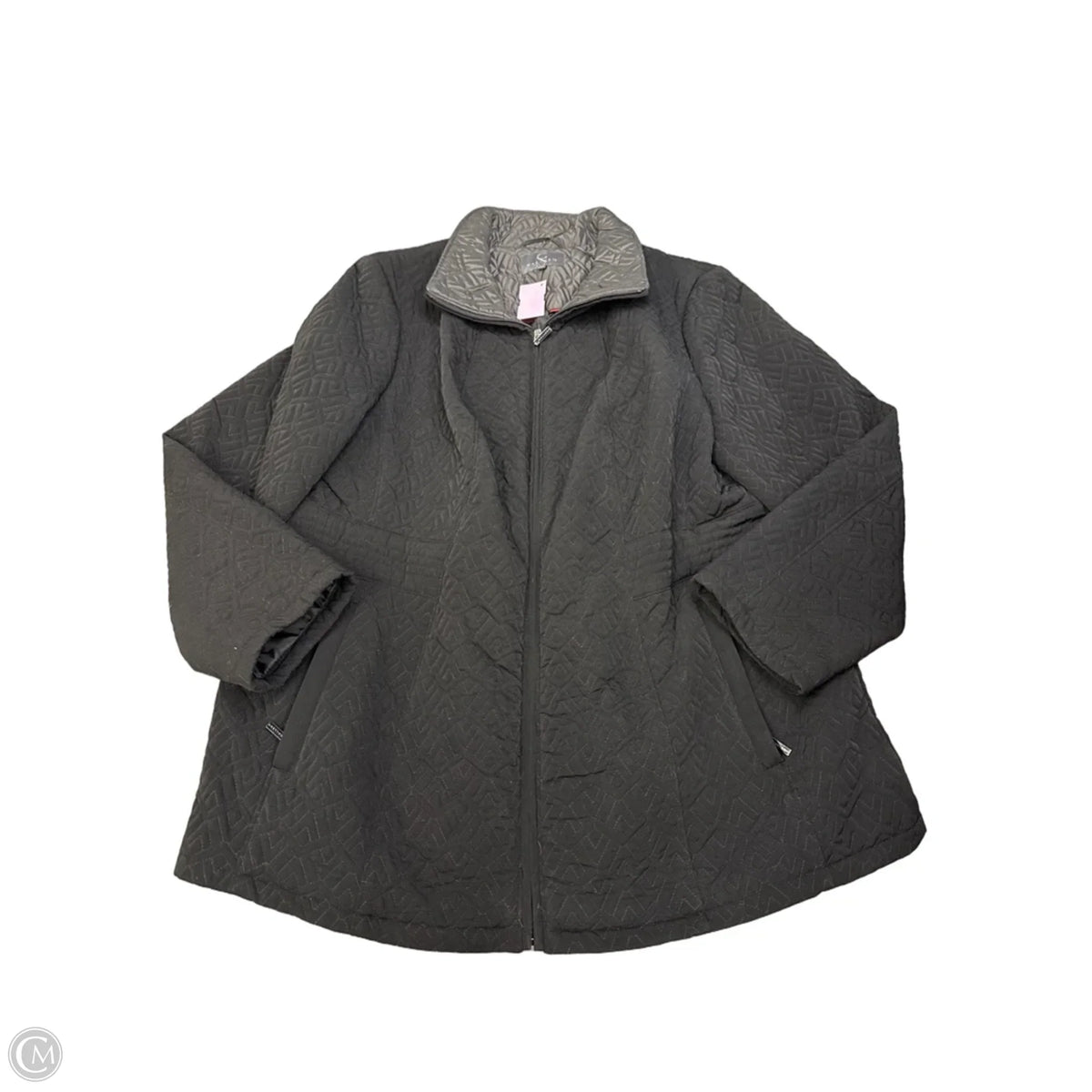 Jacket Puffer & Quilted By Gallery In Black, Size: 1x