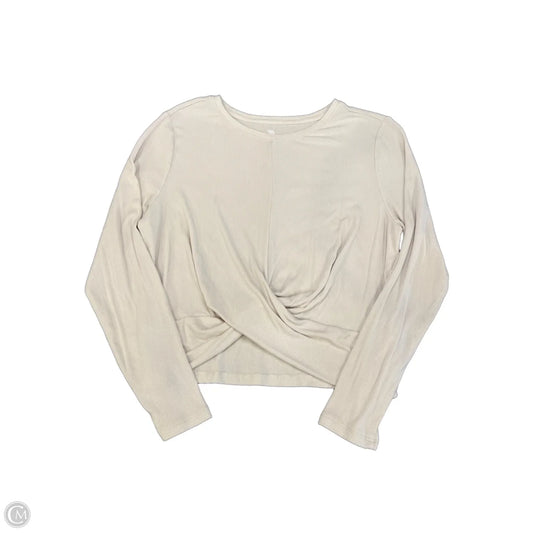 Athletic Top Long Sleeve Crewneck By All In Motion In Beige, Size: L