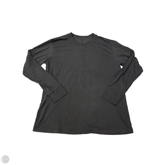 Athletic Top Long Sleeve Crewneck By Lululemon In Black, Size: L