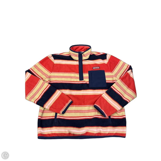Sweatshirt Collar By Vineyard Vines In Striped Pattern, Size: L
