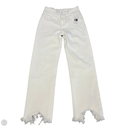 Jeans Cropped By Kancan In White Denim, Size: 0