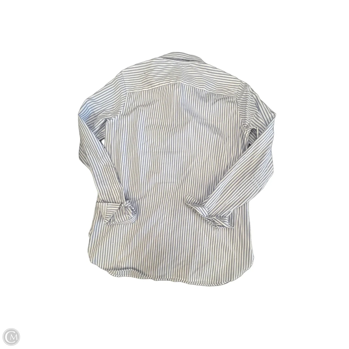 Blouse Long Sleeve By J. Crew In Striped Pattern, Size: M