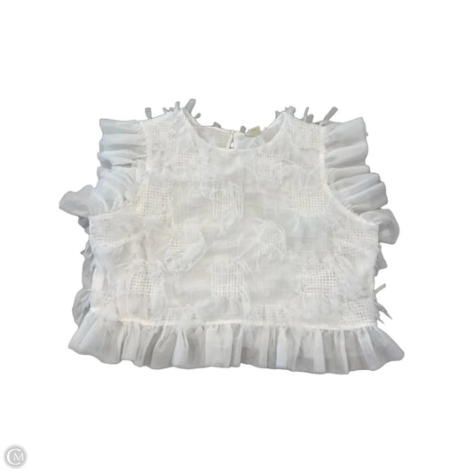 Blouse Short Sleeve By Maeve In White, Size: Xl