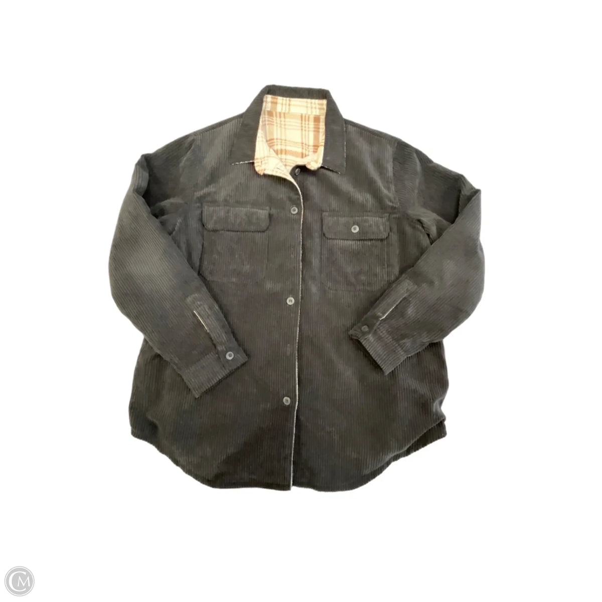 Jacket Shirt By Love Tree In Black, Size: M