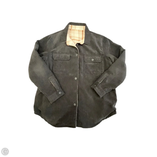 Jacket Shirt By Love Tree In Black, Size: M