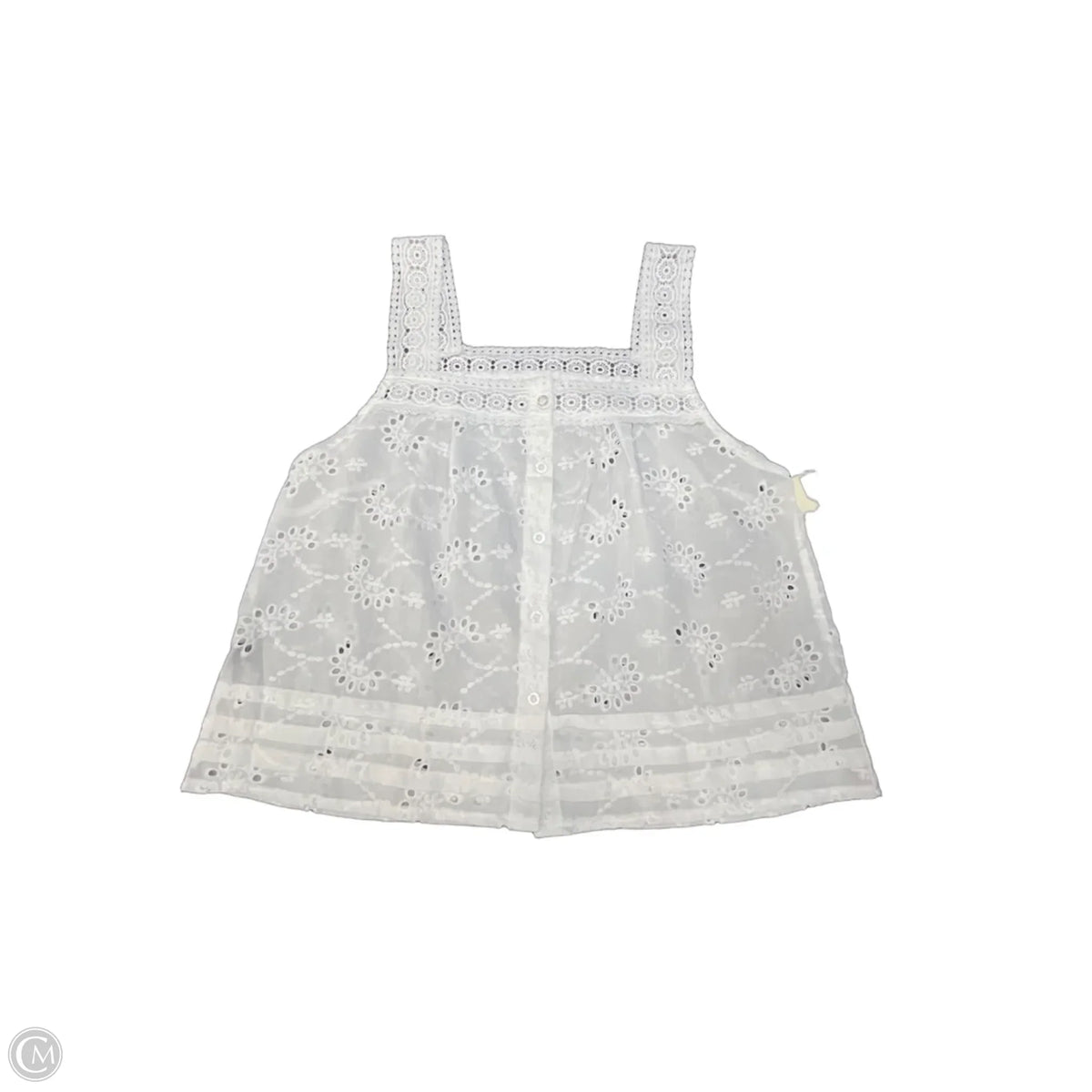 Blouse Sleeveless By Ana In White, Size: L