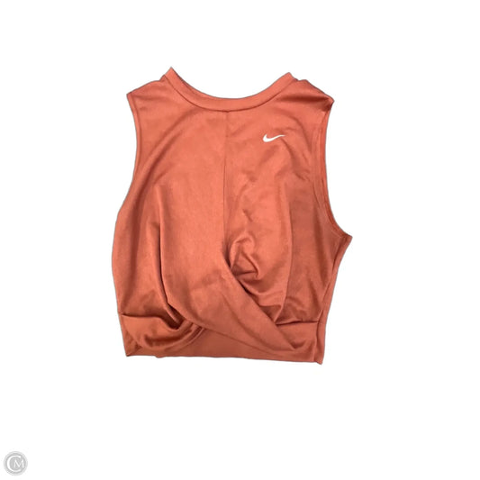 Athletic Tank Top By Nike Apparel In Orange, Size: L