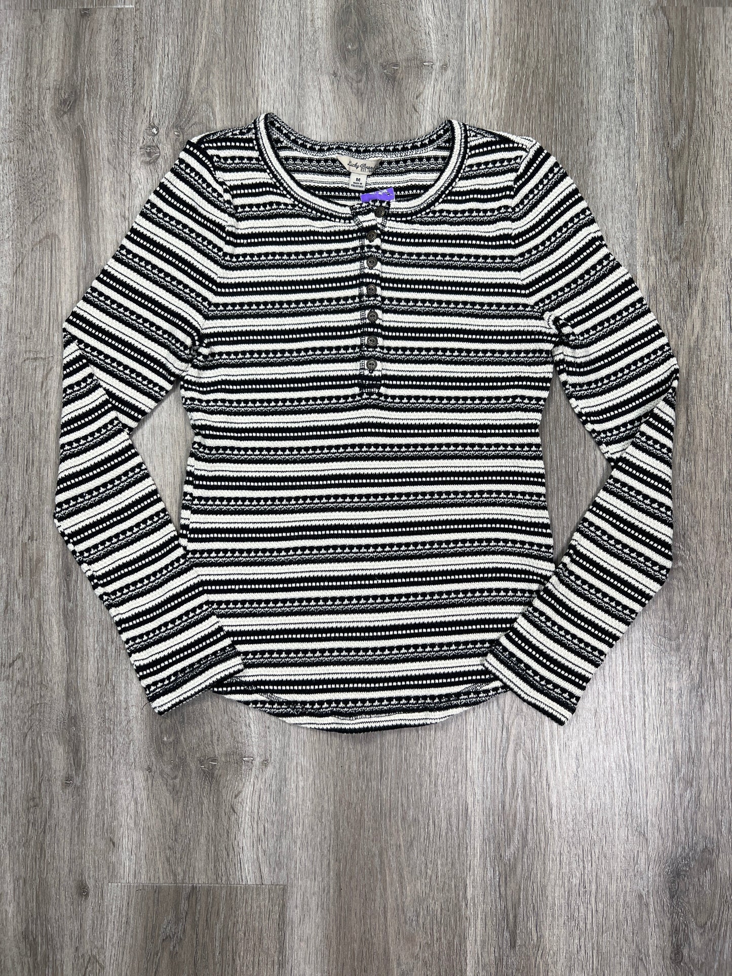 Black & Cream Sweater Lucky Brand, Size M