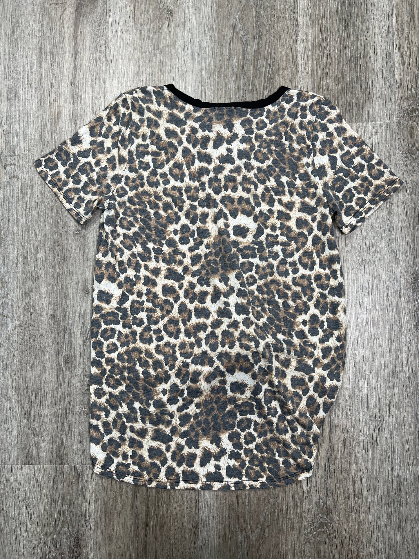 Leopard Print Top Short Sleeve Bibi, Size S