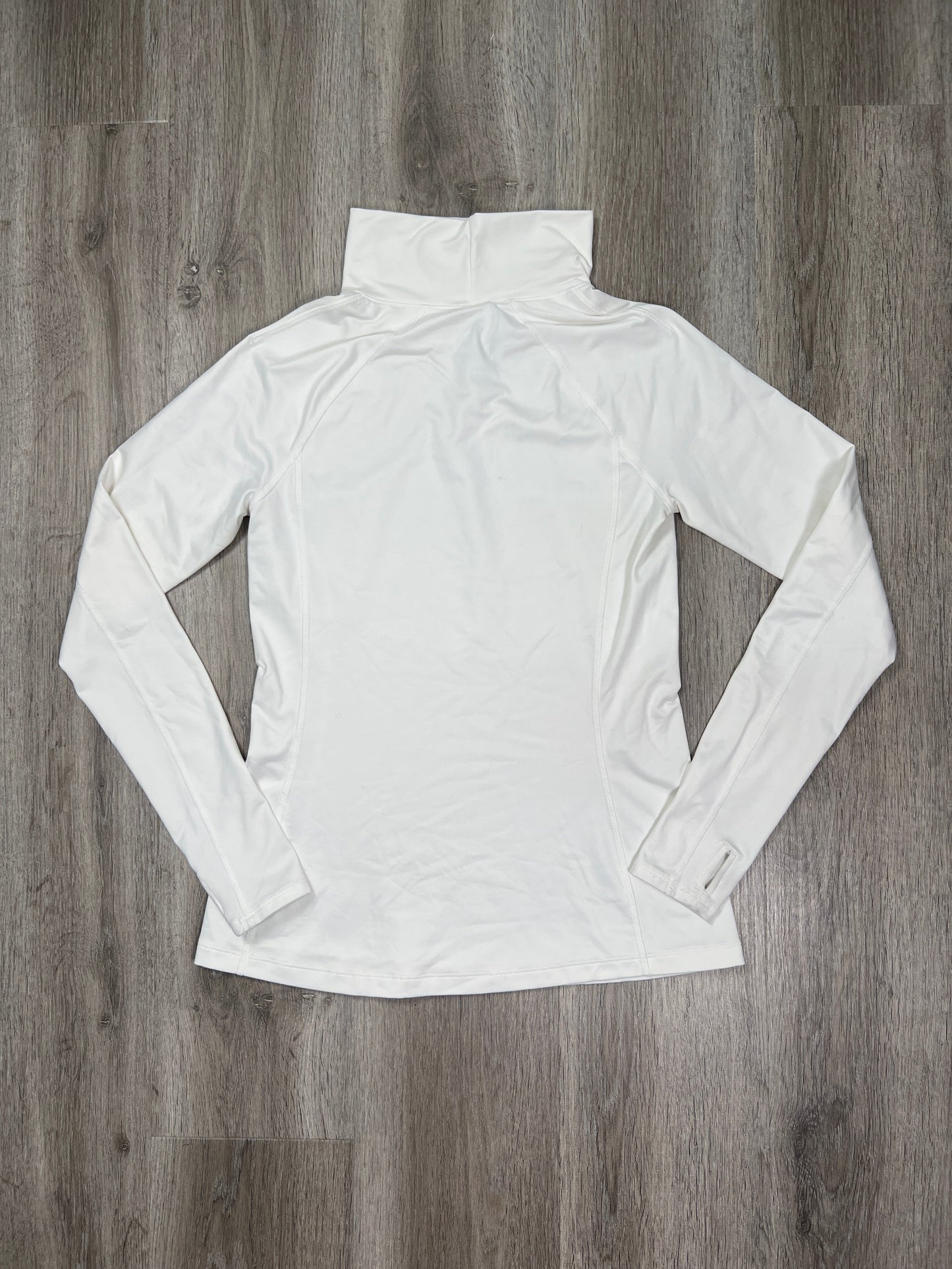 White Athletic Top Long Sleeve Collar Under Armour, Size S