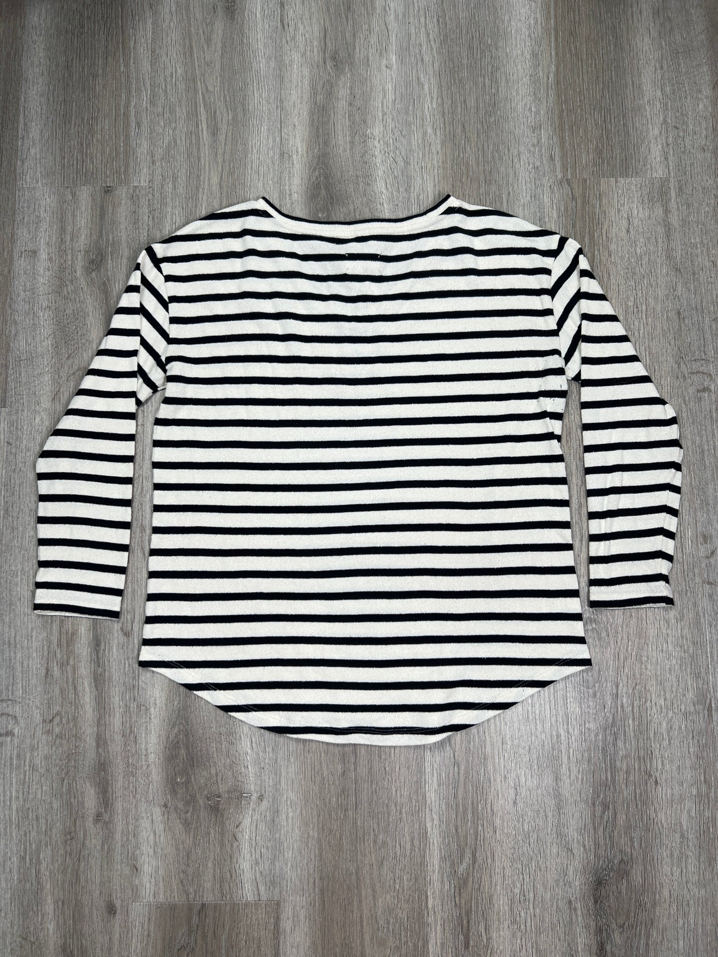 Striped Pattern Top 3/4 Sleeve Lou And Grey, Size M