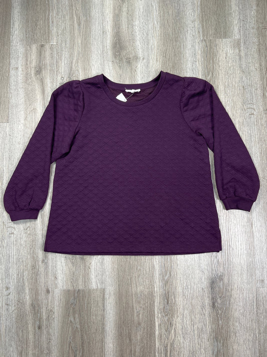 Purple Top Long Sleeve Workshop, Size 1x