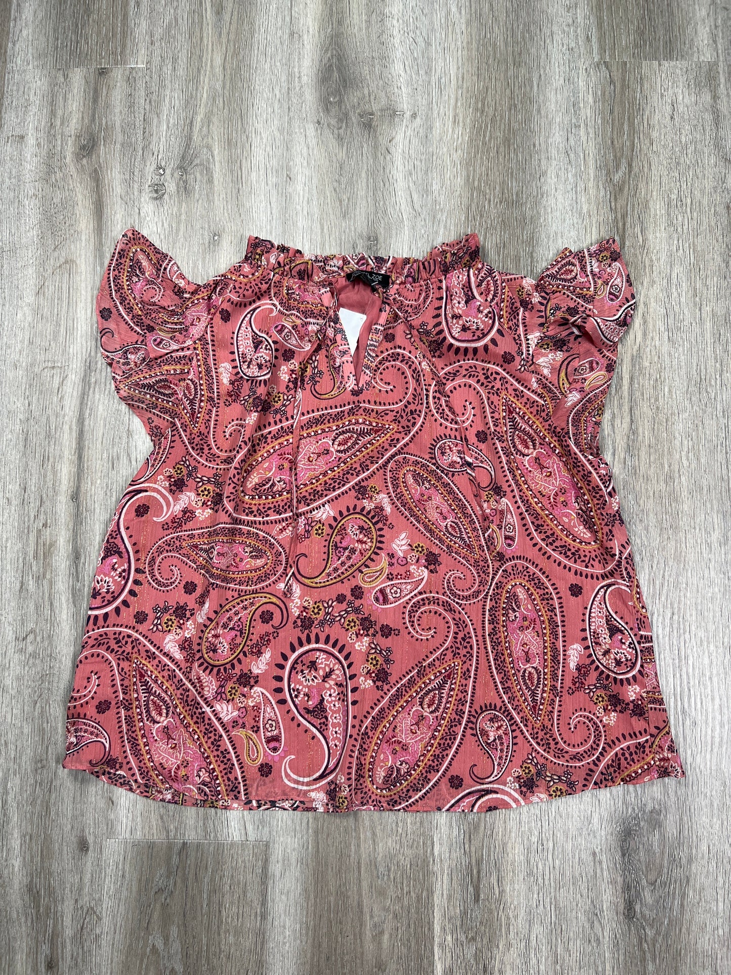 Pink Top Short Sleeve Rachel Zoe, Size Xl