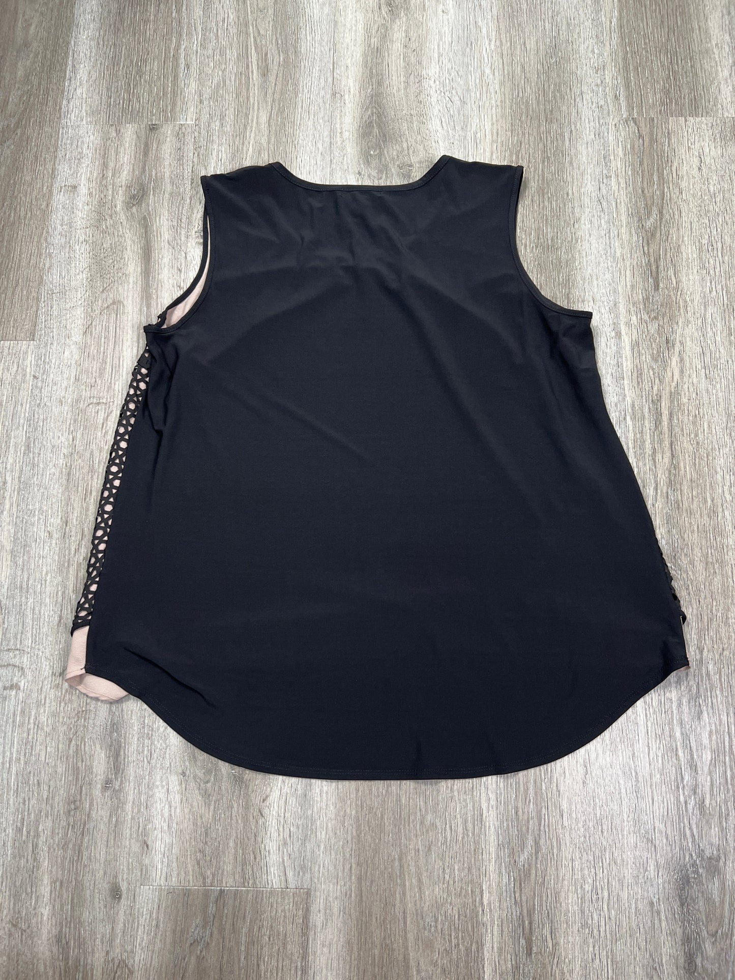 Top Sleeveless By Roz And Ali In Black & Brown, Size: 1x