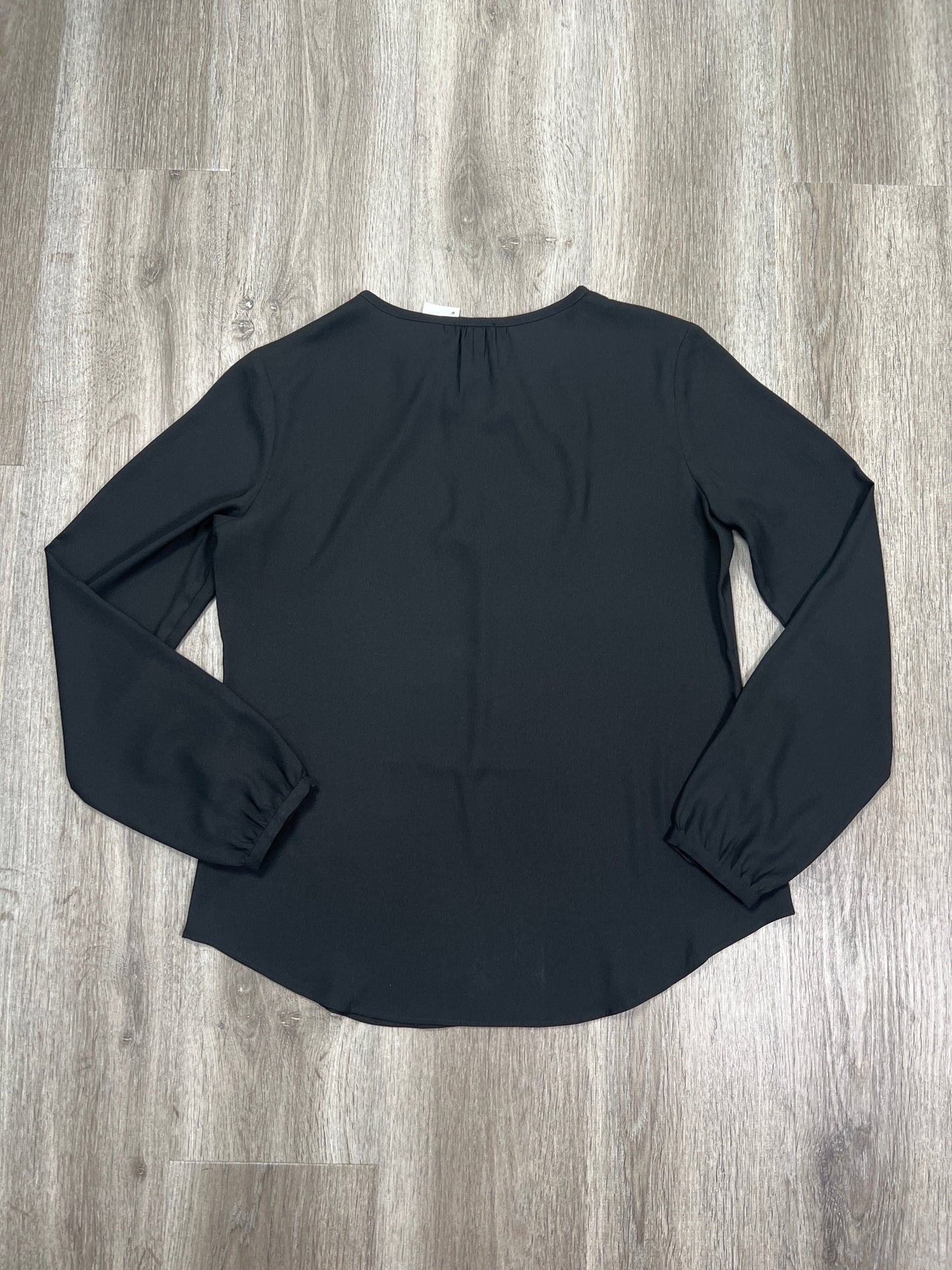 Blouse Long Sleeve By Ann Taylor In Black, Size: S